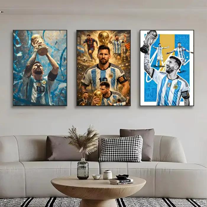 Affiche autocollante de la star du football L-Lionel M-Messi