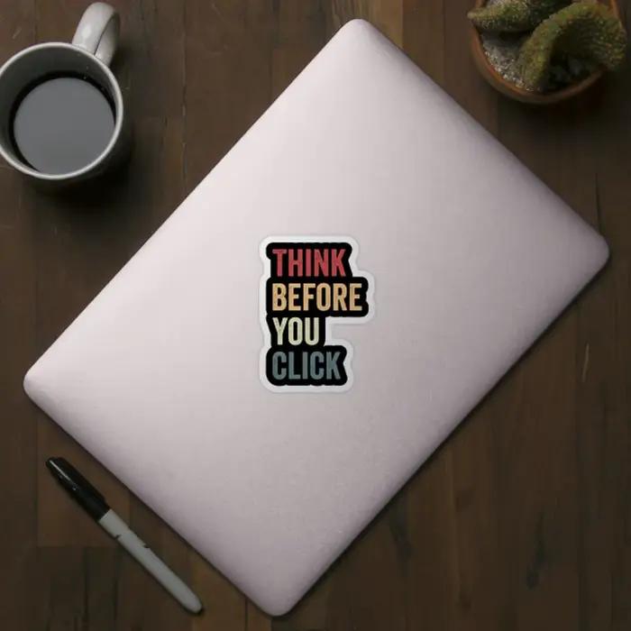 Autocollant rétro Cybersecurity Computer ActivCyber Think