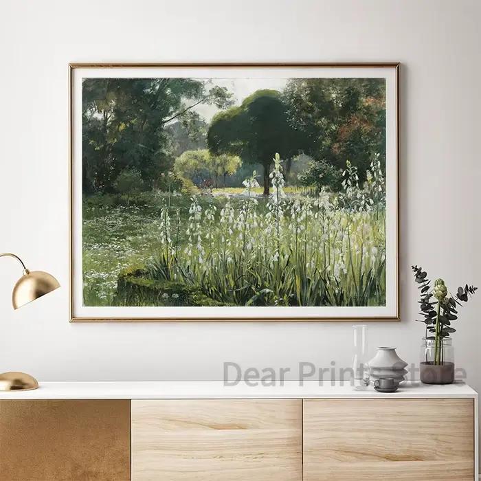 Toile de peinture à l'huile Vintage de paysage d'été