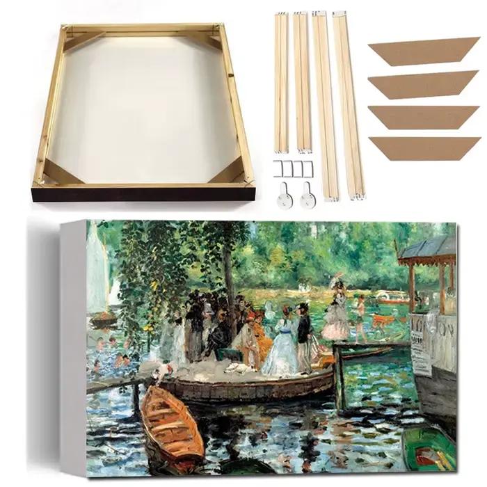 Affiche de printemps par la Seine de Claude Monet avec cadre