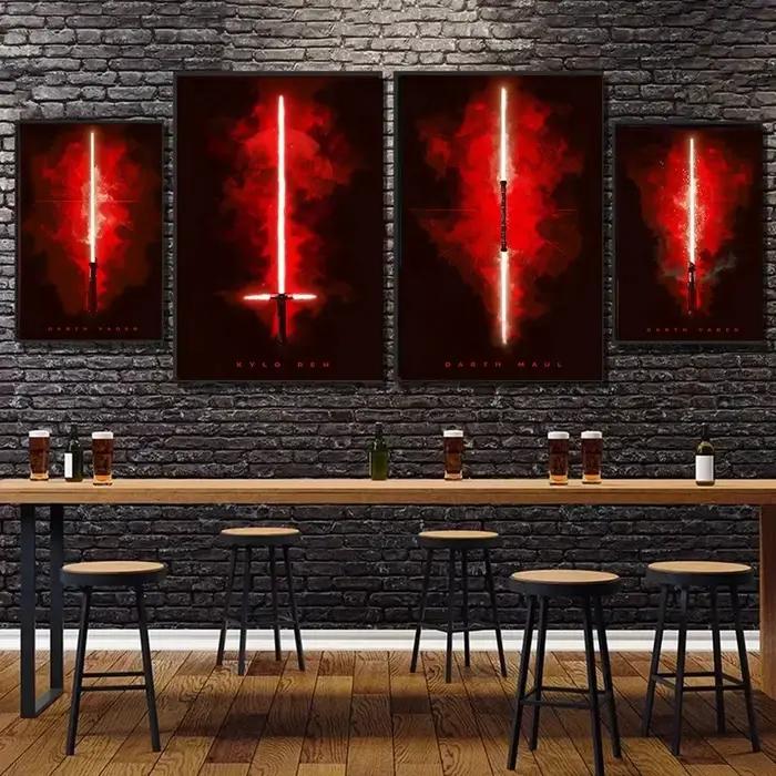Affiche d'art de texte de film de Star VAN