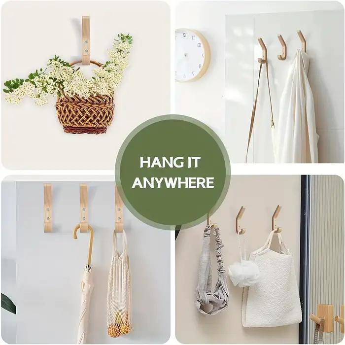 Patères en bois crochets muraux