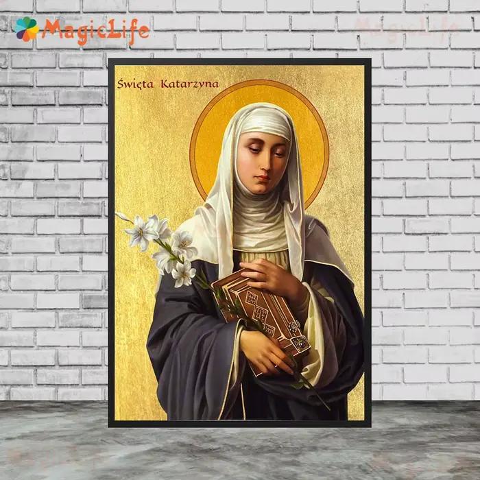 Affiches sur toile de la religion nonne Saint Agnes Saint Catherine