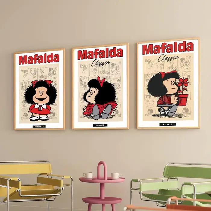 Affiches autocollantes mignonnes de dessin animé M-MafaldaS