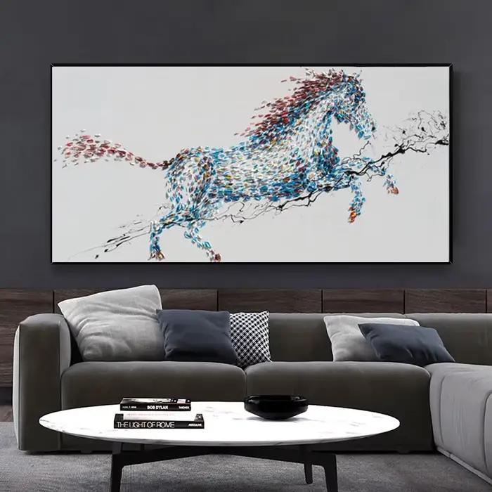Peinture à l'huile de cerf de tuyau d'art d'animal peint à la main