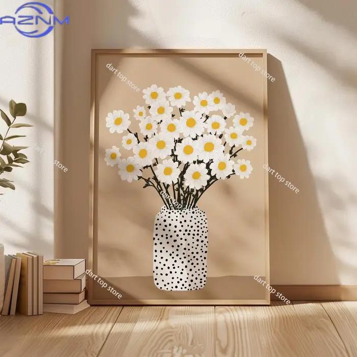 Affiche murale décorative bohème avec impression florale, art floral printemps/été, décoration pour chambre, salon, cadeau