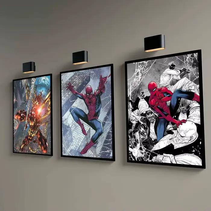 Affiches de super-héros S-Spider Cartoon M-Man Manga
