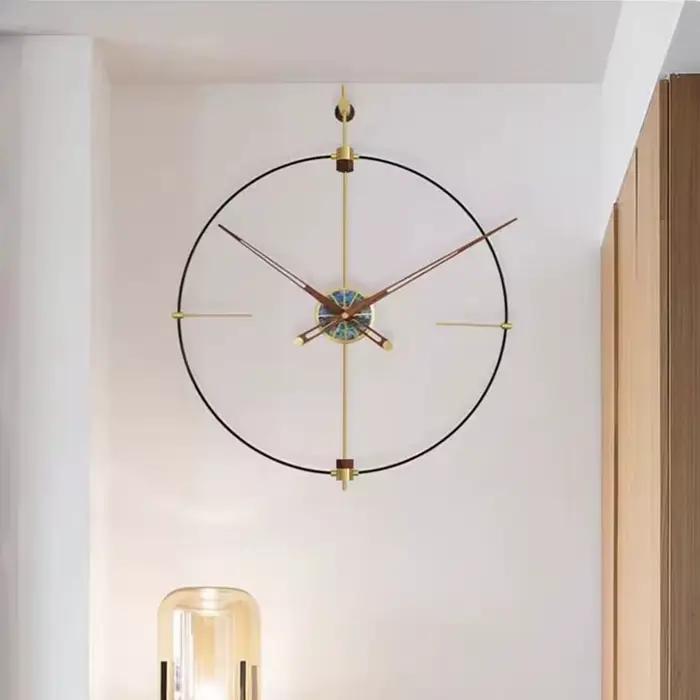 Horloge murale moderne grandes montres murales de luxe horloges silencieuses esthétiques montre de chambre élégante salon décoration de la maison