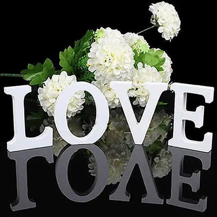 6cm nouveau 1pc grande lettre en bois Alphabet tenture murale fête de mariage maison boutique décoration