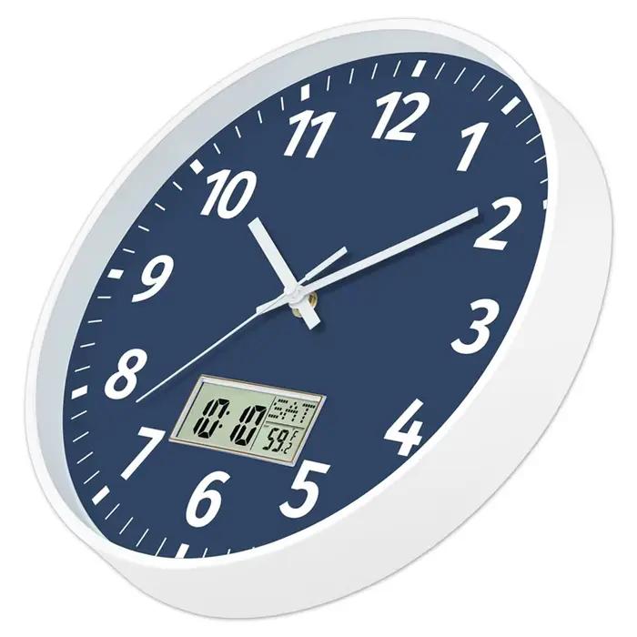 Horloge murale numérique ronde avec heure