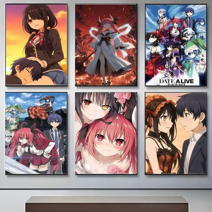 Affiche iconique d'anime romantique D-Date A Live, impression d'art mural, affiche décorative, décoration murale, décoration de la maison, cadeau, sans cadre