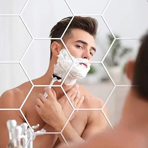 Autocollants muraux ronds et carrés en miroir