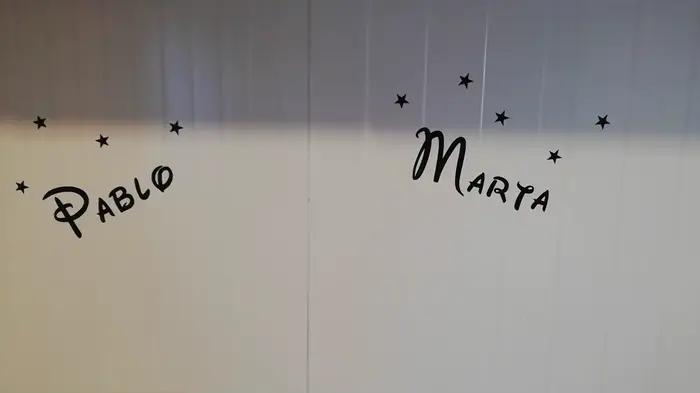Autocollant mural étoile personnalisé nom