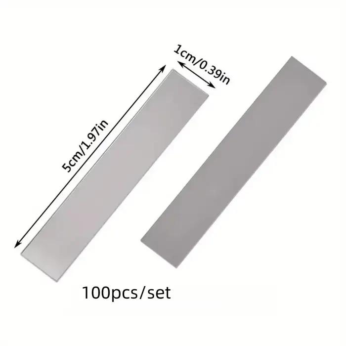 1/200 pièces/ensemble, autocollants muraux en miroir rectangulaires DIY