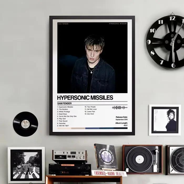 Affiche d'album S-Sam F-Fender, autocollants artistiques HD, peinture auto-adhésive, décoration moderne pour la maison, autocollants muraux pour chambre à coucher, salon, cadeau