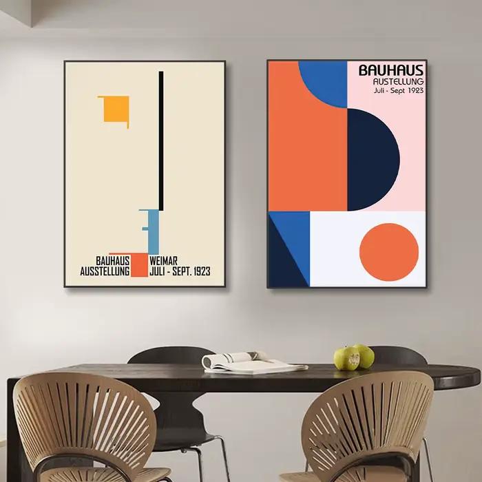 Peinture sur toile Pop Art Bauhaus Geometry Mondrian Gallery Wall