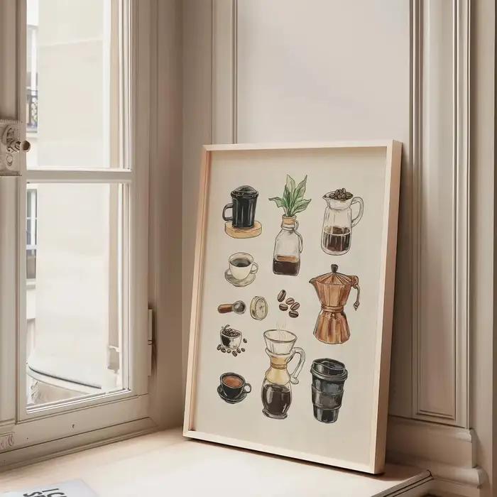1 pièce Tableau mural rétro non encadré sur toile rustique