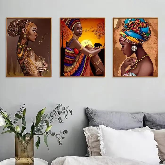 Toile de peinture de femme africaine