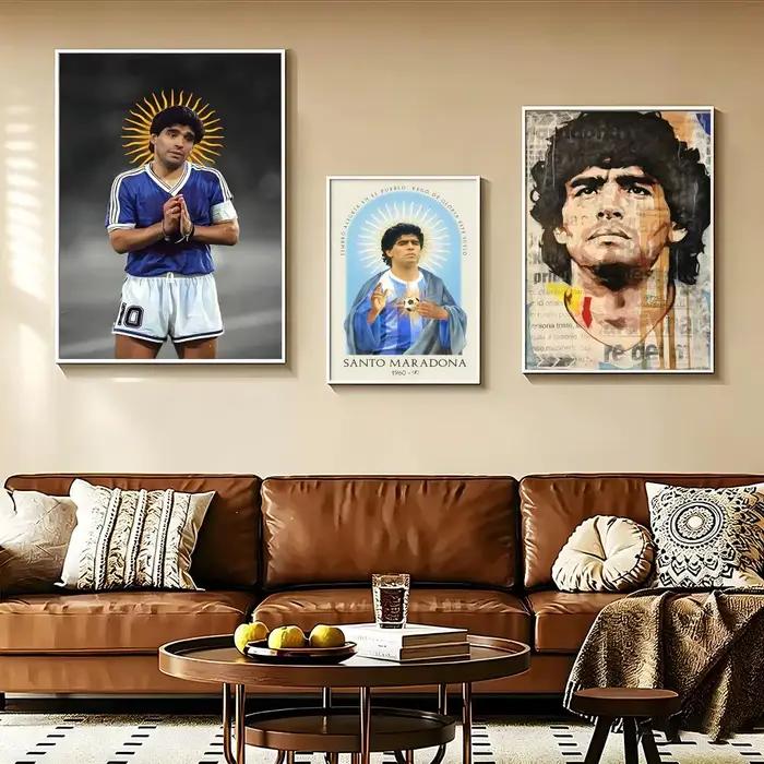 Affiche de footballeur D-Diego Maradona-a, art mural HD imperméable et auto-adhésif, idéal pour la décoration de la maison et les cadeaux