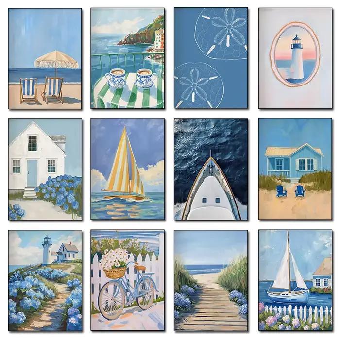 Art côtier et Tropical paysage marin surfeurs côtiers natation plage photographie affiche toile peinture mur Art photos décor à la maison