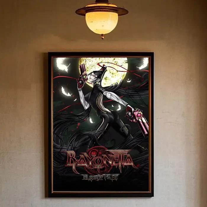 Jeu bayonetta 3 classique Vintage affiche HD art collant mur étanche maison salon chambre bar décoration esthétique