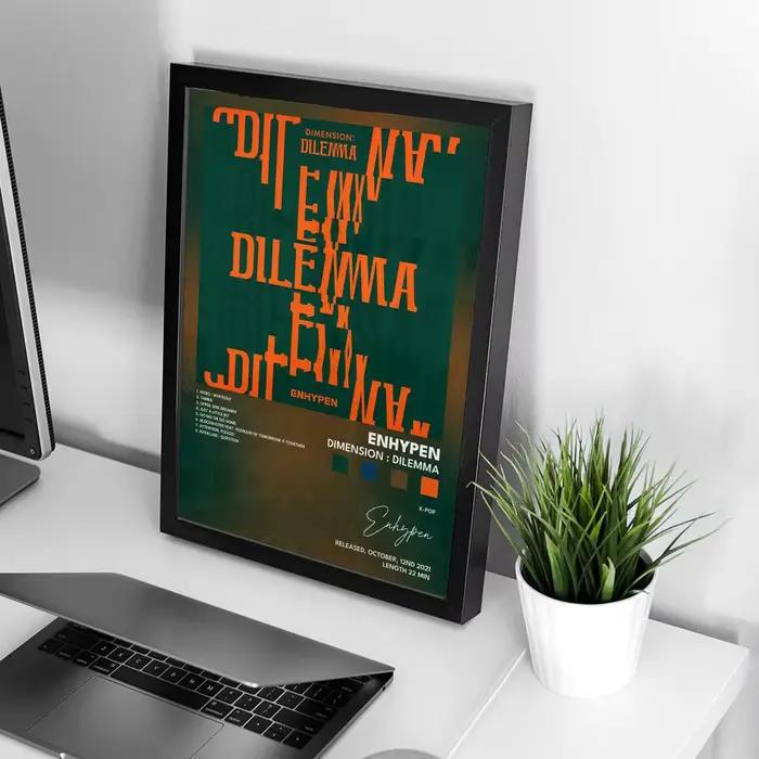 E-Enhypen affiche Album de musique imprime toile liste de piste mur Art photo salon décor à la maison couverture 50X70