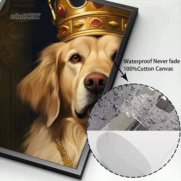 Peinture sur toile d'art de portrait de chien d'animal