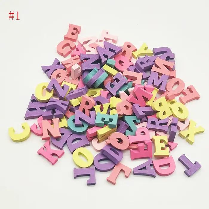 Alphabet mixte en bois, lettres de décoration pour la maison, chiffres DIY