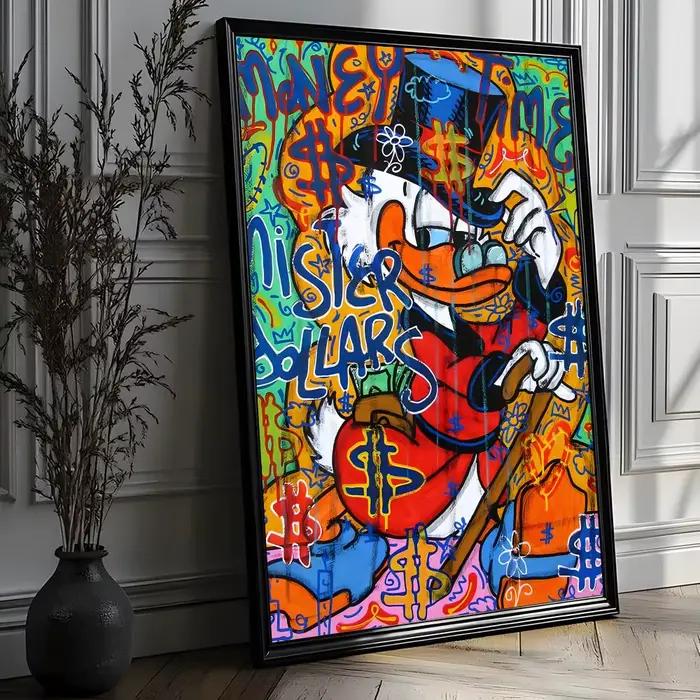Affiche d'art Graffiti Disney Donald Duck