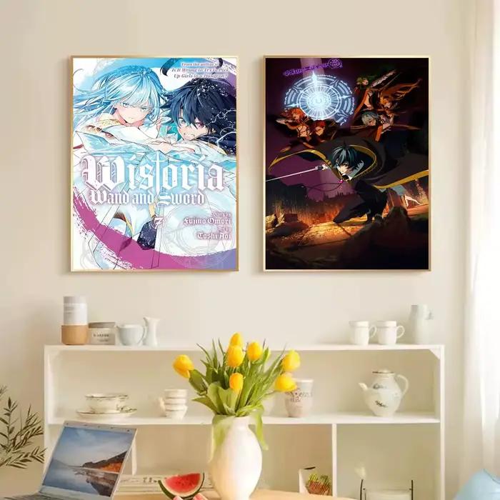 Affiche personnalisée en PP épaissi avec baguette magique W-Wistoria et épées