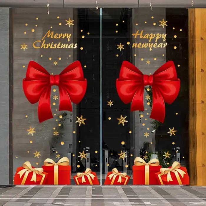 Autocollants muraux joyeux noël pour fenêtre