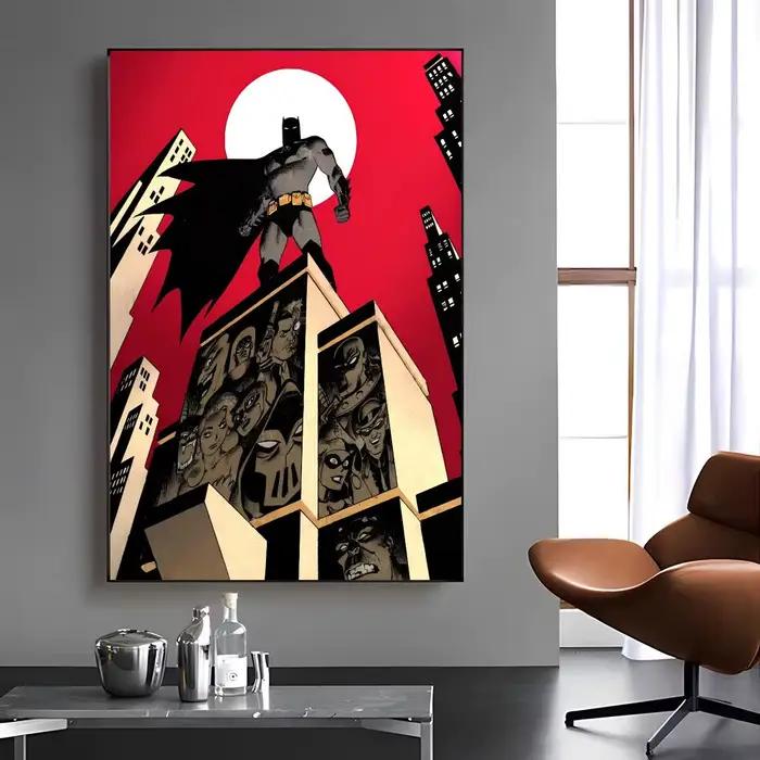Peinture sur toile de calligraphie Cool Anime B-BatManES