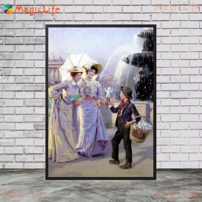 Toile d'art mural avec hérisson de rue parisienne