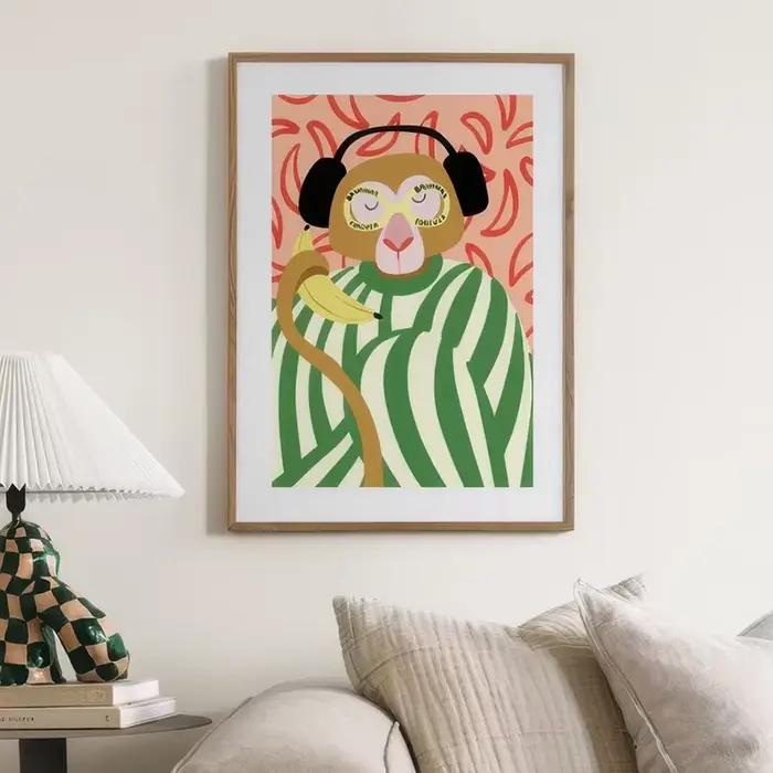 Affiche d'art bohème arc-en-ciel