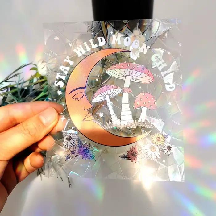Capteur de soleil Stickers Muraux Fenêtre D'arc-En-Ciel Miroir Autocollant BRICOLAGE
