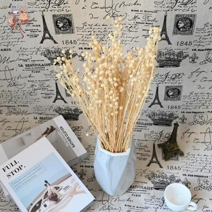 Fleurs séchées naturelles, Bouquets d'herbe en lin, vraies plantes conservées pour la décoration de la maison, matériel de bricolage, décoration de mariage, résine époxy