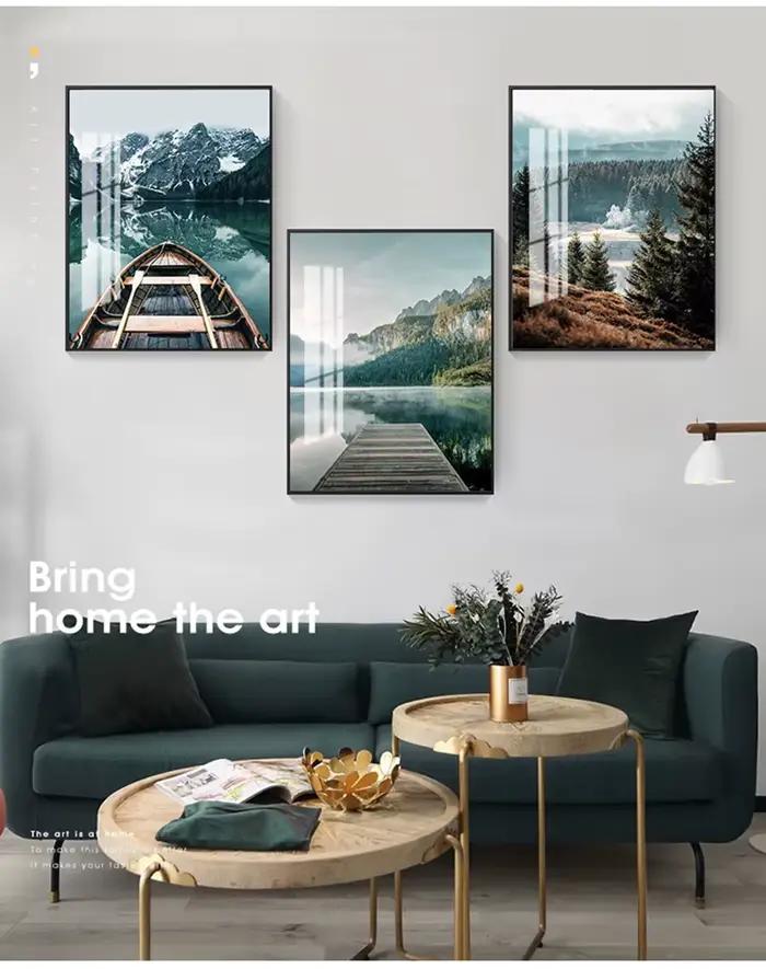 Affiche d'art mural de paysage naturel scandinave