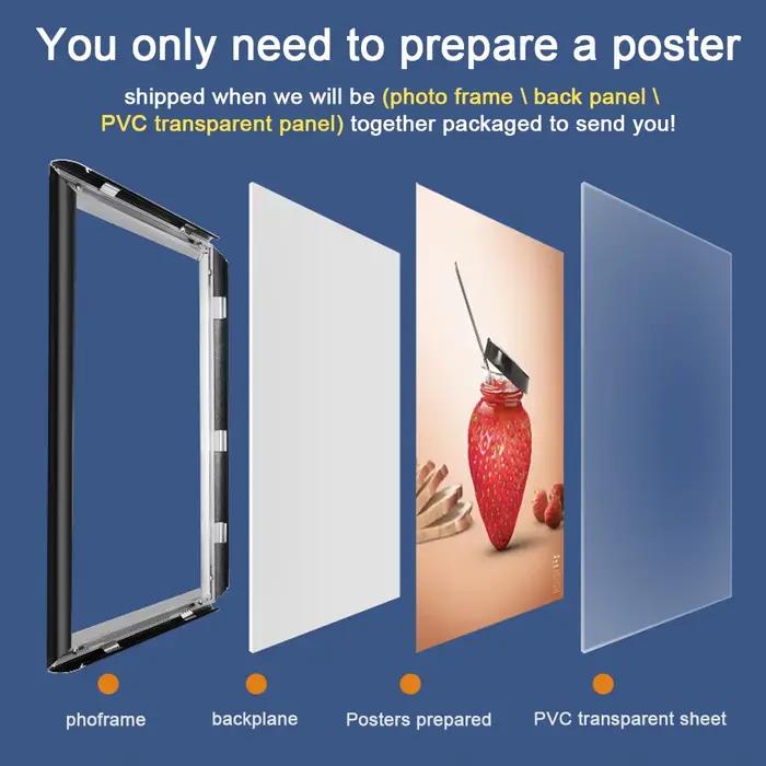 Cadre d'affiche en alliage d'aluminium