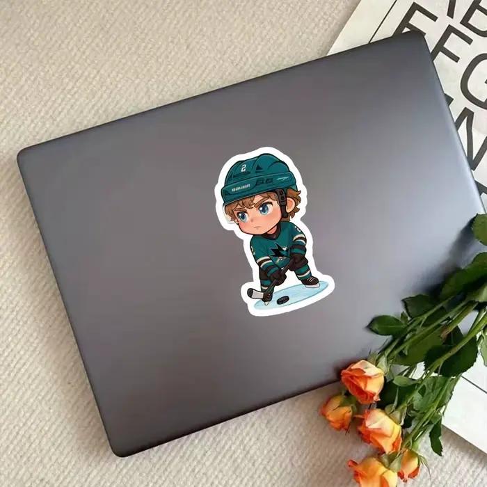 Autocollants imperméables de style Chibi Will Smith Hockey pour décorer les fenêtres de voitures