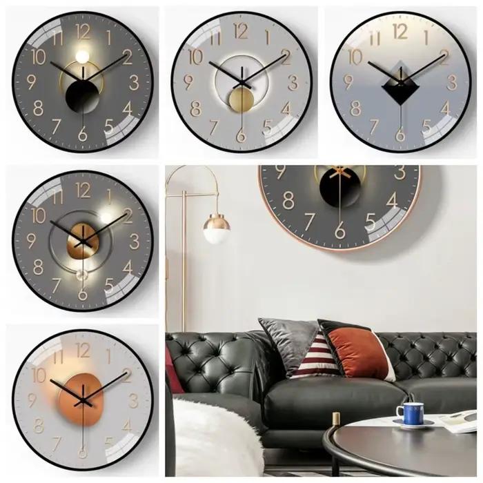 Décor moderne 8 pouces horloge murale mouvement silencieux mode