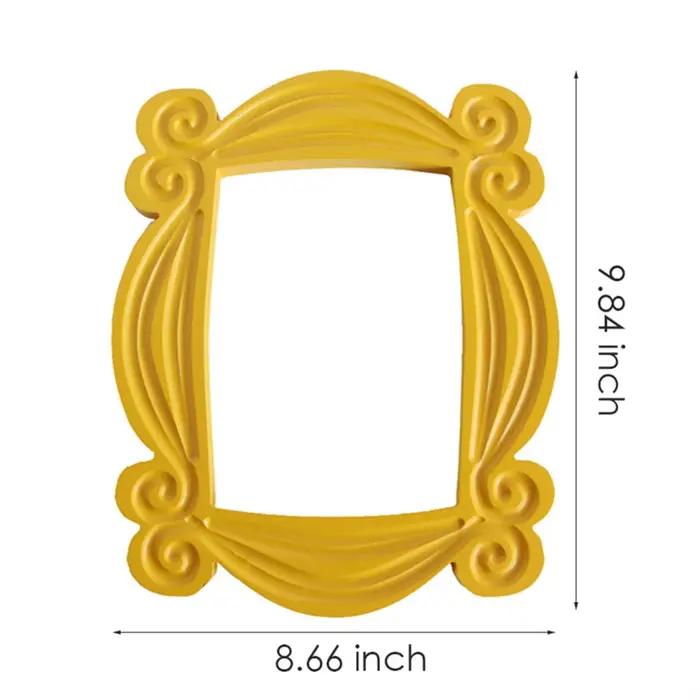 Cadre de porte en bois Monica fait à la main, série télévisée Friends, jaune, cadres photo Mon, rectangle, décoration d'intérieur à collectionner, cadeau de collection