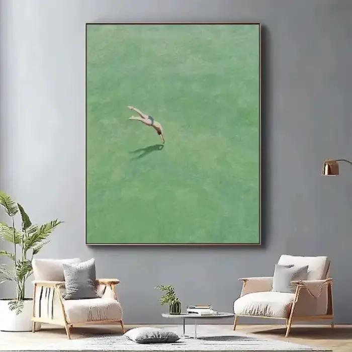 Affiche d'océan vert sans cadre
