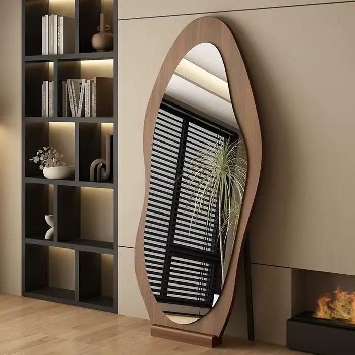 Présentoir Rectangle miroir Luxe ensemble cadre Salon miroir créatif nordique Espelho Grande Para Quarto meubles de maison accessoires