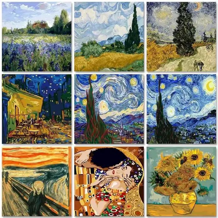 Gatyztoire Van Gogh peinture à l'huile par numéros paysage