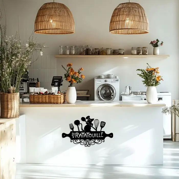 Art déco inspiré métal noir La Ratatouille signe