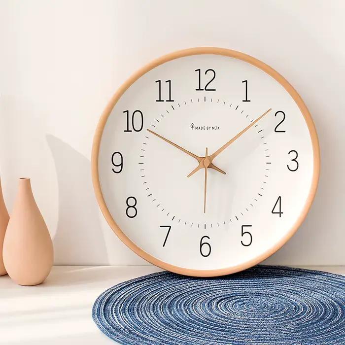 Salon moderne horloge murale en bois chambre maison décoration