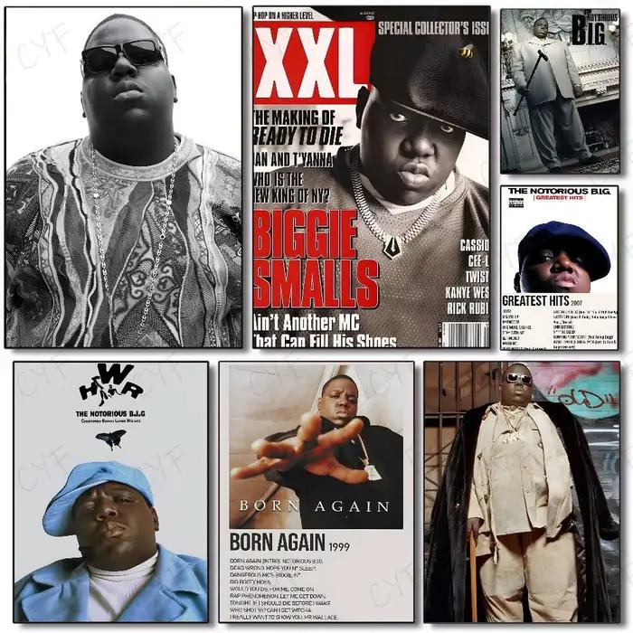 Hip-hop artiste t-le notoire B.I.G-MT chanteur affiche Art peinture