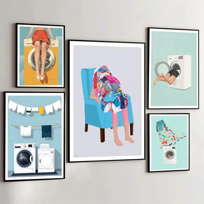 Affiche d'art pour le jour du linge