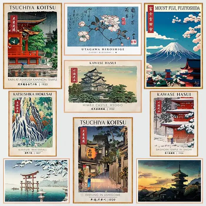 Affiches et imprimés de paysage japonais Vintage