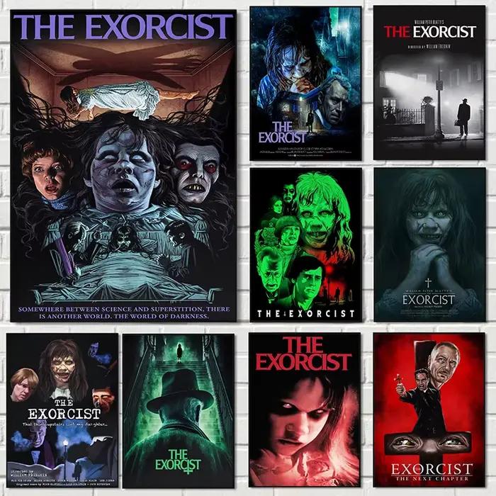 Affiches rétro du film d'horreur classique l'exorciste